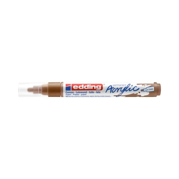 10 Stück Edding Acrylmarker 5100 haselnuss 2-3mm Rundspitze 4057305027191 Edding