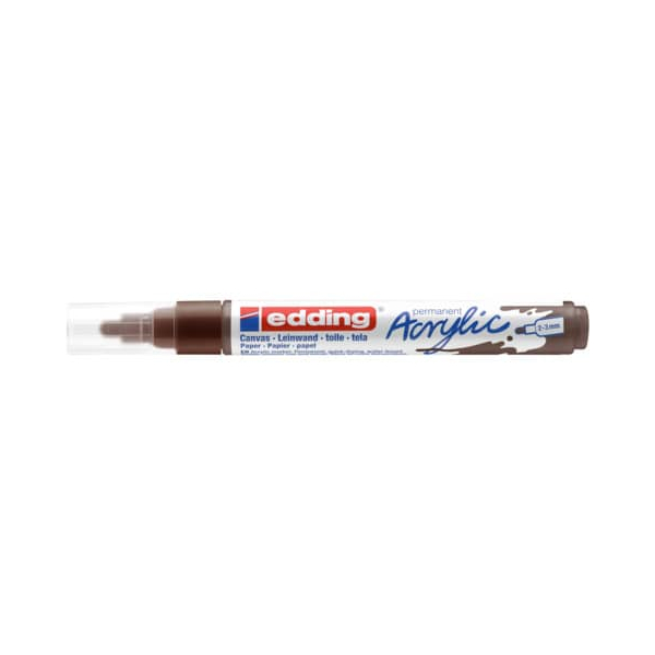 10 Stück Edding Acrylmarker 5100 schokoladenbraun 2-3mm Rundspitze 4057305027221 Edding
