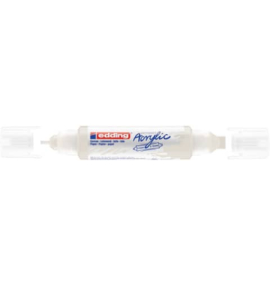Acrylmarker 5400 3D Double Liner verkehrsweiß 2-3mm & 5-10mm Rundspitze & Keilspitze