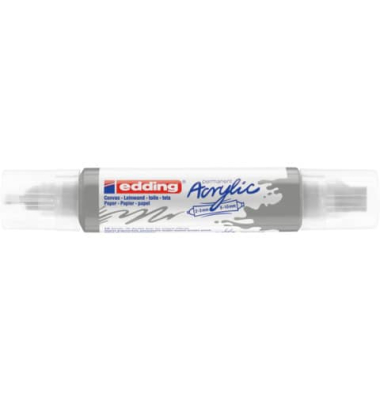 Acrylmarker 5400 3D Double Liner silber 2-3mm & 5-10mm Rundspitze & Keilspitze
