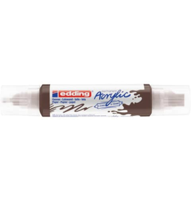Acrylmarker 5400 3D Double Liner schokolandenbraun 2-3mm & 5-10mm Rundspitze & Keilspitze