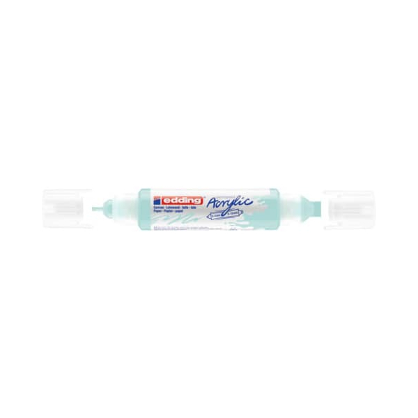 5 Stück Edding Acrylmarker 5400 3D Double Liner pastellblau 2-3mm & 5-10mm Rundspitze & Keilspitze 4057305028693 Edding