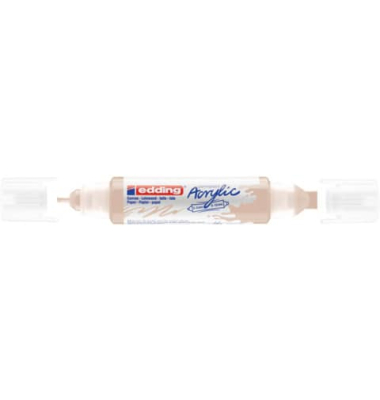 Acrylmarker 5400 3D Double Liner warmbeige 2-3mm & 5-10mm Rundspitze & Keilspitze