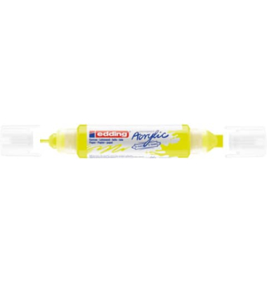 Acrylmarker 5400 3D Double Liner neongelb 2-3mm & 5-10mm Rundspitze & Keilspitze