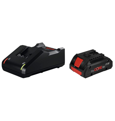 Werkzeugakku ProCORE Professional 1600A016GB Lithium-Ionen-Akku 4Ah 18Volt + Schnellladegerät GAL 18V-40 Professional