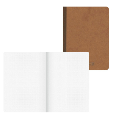 Notizbuch 104367370, FACT!plus, braun, A6, punktkariert, 90g, 96 Blatt / 192 Seiten