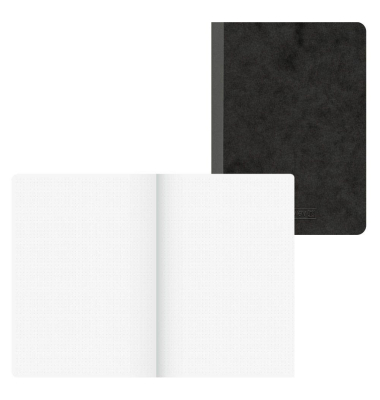 Notizbuch 104367390, FACT!plus, schwarz, A6, punktkariert, 90g, 96 Blatt / 192 Seiten