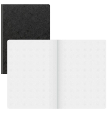 Notizbuch 104347390, FACT!plus, schwarz, A4, punktkariert, 90g, 96 Blatt / 192 Seiten