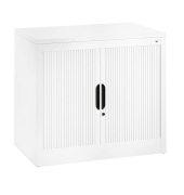 Aktenschrank 3251-00, Kunststoff/Stahl abschließbar, 2 OH, 80 x 72 x 42 cm, weiß