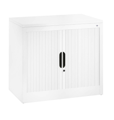 Aktenschrank 3251-00, Kunststoff/Stahl abschließbar, 2 OH, 80 x 72 x 42 cm, weiß