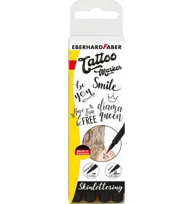 Skinlettering Tattoostifte schwarz 1,0 - 5,0 mm