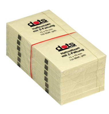 Haftnotizen 221996, Z-Faltung, 75x75mm, hellgelb, Z-Notes, quadratisch