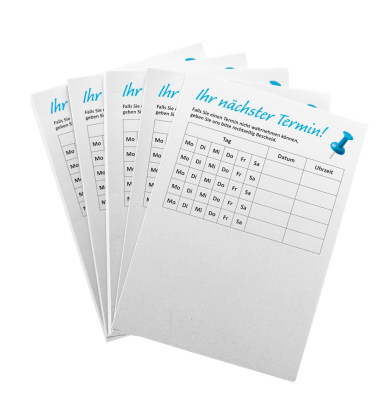 Zettelklotz 245478, Terminzettel, A7, geleimt, weiß, Papier, 100 Blatt