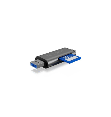 Adapter IcyBox ext. Kartenleser USBmicroUSBUSB-C   SDmSD retail