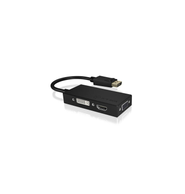 Adapter IcyBox 3in1 DisplayPort St. -  1x VGAHDMIDVI Bu. retail