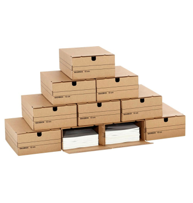 Archivbox 557K10, braun, innen 23,6x12x31,7cm, Karton