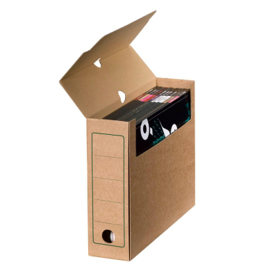 Archivbox 276486, A4, braun, innen 32,5x24,5x7,7cm, Karton