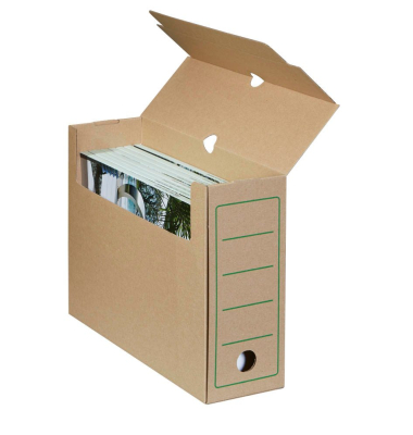 Archivbox 276486, A4, braun, innen 32,5x24,5x7,7cm, Karton