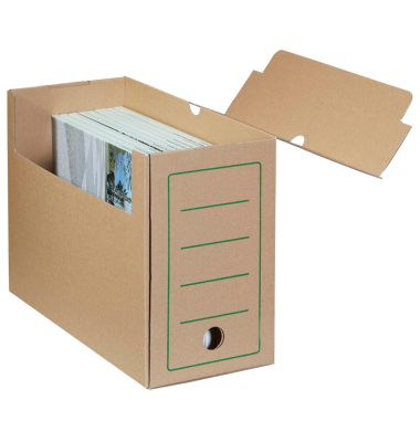 Archivbox 276425, A4, braun, innen 32,5x24,5x7,7cm, Karton