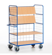 Etagenwagen klappbar Stahl pulverbeschichtet Traglast (max.): 500 kg Enzianblau (RAL 5010) ROLLCART  AUG 17