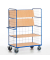 Etagenwagen klappbar Stahl pulverbeschichtet Traglast (max.): 500 kg Enzianblau (RAL 5010) ROLLCART  AUG 17