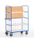 Etagenwagen klappbar Stahl pulverbeschichtet Traglast (max.): 500 kg Enzianblau (RAL 5010) ROLLCART  AUG 17