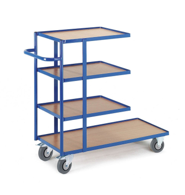 Beistellwagen  Stahl pulverbeschichtet Traglast (max.): 150 kg Enzianblau (RAL 5010) ROLLCART  AUG 20