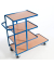 Beistellwagen  Stahl pulverbeschichtet Traglast (max.): 150 kg Enzianblau (RAL 5010) ROLLCART  AUG 20