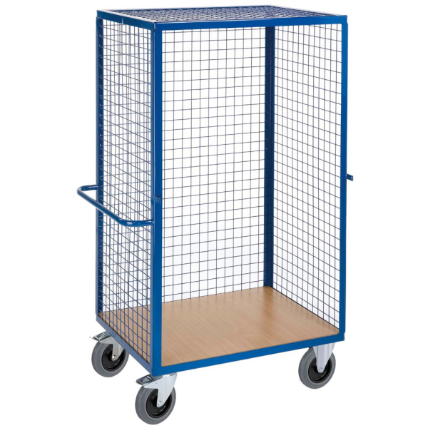 4250448503090 - Rollcart Gitter-Regalwagen mit Schiebegriff und Grundboden 1215x800mm im Buchedekor 4250448503090 - Rollcart Gitter-Regalwagen mit Schiebegriff und Grundboden 1215x800mm im Buchedekor