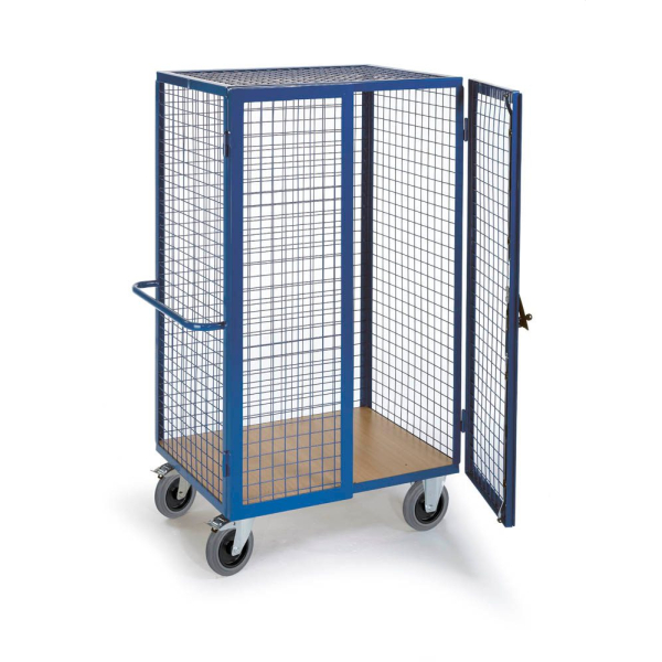 4250448503106 - Rollcart Gitter-Schrankwagen mit Zylinderschloss Schiebegriff und Grundboden 980x700mm im Buchedekor 4250448503106 - Rollcart Gitter-Schrankwagen mit Zylinderschloss Schiebegriff und Grundboden 980x700mm im Buchedekor