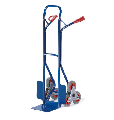 Sackkarre 20-9833 tragfähig bis 150kg blau 30x22,5cm Stahl mit 3-Rad-Stern für Treppen