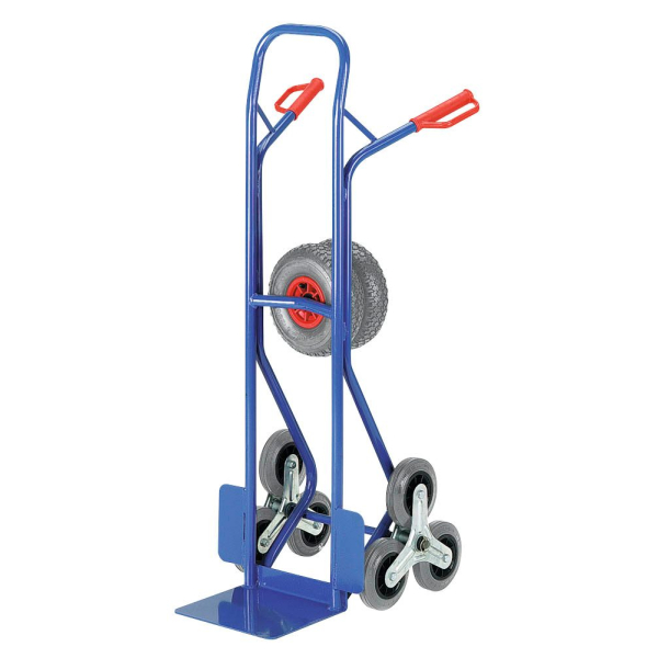 4250448505568 - Rollcart Stahlrohr-Treppenkarre mit Wechselrädern dreiarmige Vollgummi- Radsterne und Luftbereifung Schaufelbreite 300mm 4250448505568 - Rollcart Stahlrohr-Treppenkarre mit Wechselrädern dreiarmige Vollgummi- Radsterne und Luftbereifung Schaufelbreite 300mm