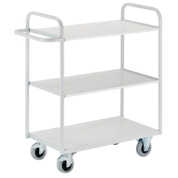 4250448505995 - Rollcart Etagenwagen ohne Wände 1070mm hoch mit 3 Ladeflächen 800x490mm im Buchendekor ohne Rand 4250448505995 - Rollcart Etagenwagen ohne Wände 1070mm hoch mit 3 Ladeflächen 800x490mm im Buchendekor ohne Rand
