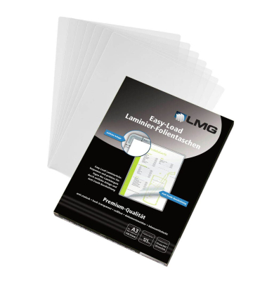 Laminierfolien Easy Load LMGE-A3-125, A3, 303x426mm, 125mic x2, glänzend, antistatisch