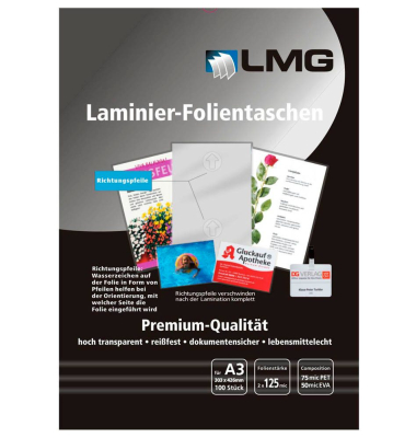 Laminierfolien glänzend für A3