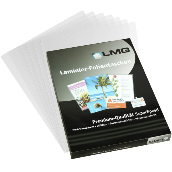 4250504599722 - Fast-Foil Laminierfolien A4 2 x 80 mic glänzend 4250504599722 LMGA4-80SS 100 Stück 4250504599722 - Fast-Foil Laminierfolien A4 2 x 80 mic glänzend 4250504599722 LMGA4-80SS 100 Stück