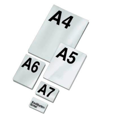 Laminierfolien LMGMUSTERSET, Set, verschiedene Größen, 80mic x2, 125mic x2, glänzend