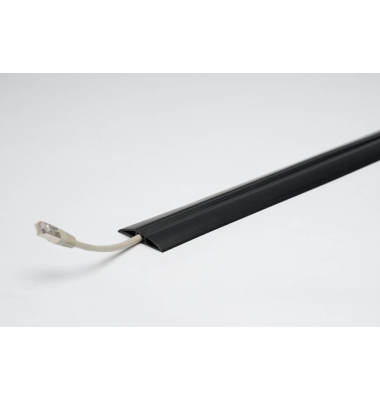 Kabelbrücke Toploader schwarz RAL 7021 6,2 cm x 1,5 m (BxL)