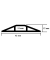 Kabelbrücke Toploader schwarz RAL 7021 6,2 cm x 1,5 m (BxL)