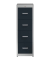 Hängeregistraturschrank anthrazit/alu 4 Schubladen BVB14H 9006/7016
