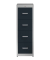 Hängeregistraturschrank anthrazit/alu 4 Schubladen BVB14HSD 9006/7016