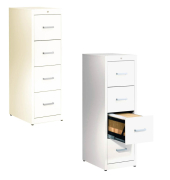 Hängeregistraturschrank weiß 4 Schubladen BVB14HSD 9010/9010