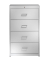 Hängeregistraturschrank grau 4 Schubladen BVB1E16 7035/7035