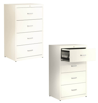 Hängeregistraturschrank weiß 4 Schubladen BVB1E16 9010/9010