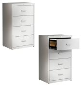 Hängeregistraturschrank grau 4 Schubladen BVB1E16SD 7035/7035