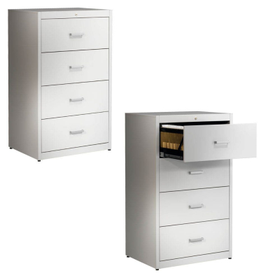 Hängeregistraturschrank grau 4 Schubladen BVB1E16SD 7035/7035