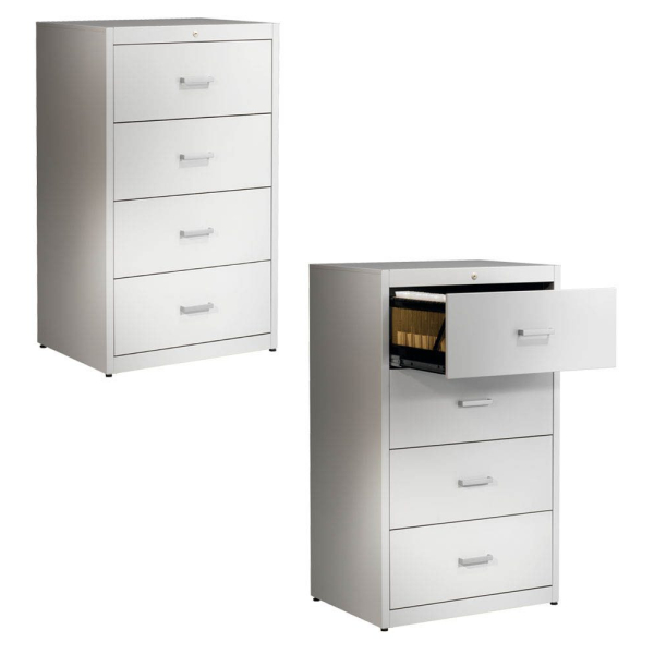 4250633305102 - mauser Hängeregistraturschrank Bügelgriffe 4 Schübe Sanfteinzug 2-bahnig lichtgrau 4250633305102 - mauser Hängeregistraturschrank Bügelgriffe 4 Schübe Sanfteinzug 2-bahnig lichtgrau