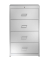 Hängeregistraturschrank grau 4 Schubladen BVB1E16SD 7035/7035
