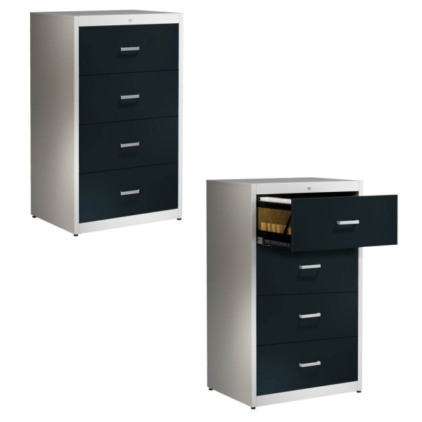 4250633305119 - Hängeregistraturschrank anthrazit alu 4 Schubladen BVB1E16SD 9006 7016 4250633305119 Mauser 4250633305119 - Hängeregistraturschrank anthrazit alu 4 Schubladen BVB1E16SD 9006 7016 4250633305119 Mauser