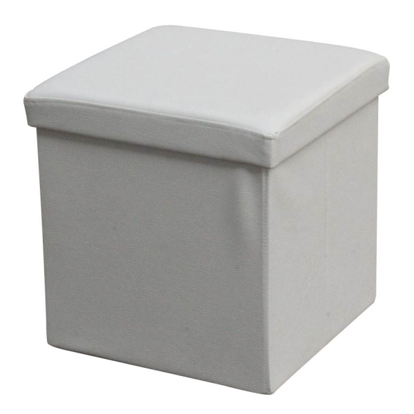 4260238060764 - Echtwerk Hocker mit Stauraum Store Cube EW-SW-0440 weiß Kunstleder 4260238060764 - Echtwerk Hocker mit Stauraum Store Cube EW-SW-0440 weiß Kunstleder